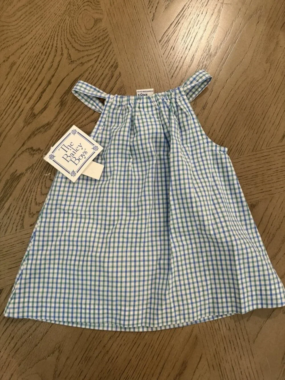 The Bailey Boys Golf Pillowcase Short Set Blue Green Gingham 6X Preppy NWT